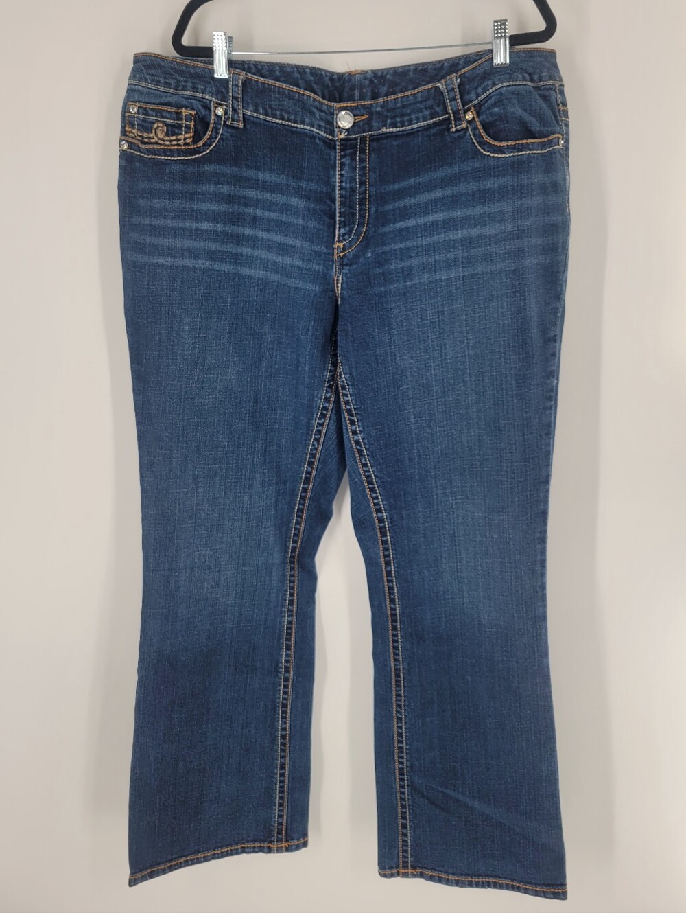 Seven7 Dark Blue Bootcut Jeans Size 24